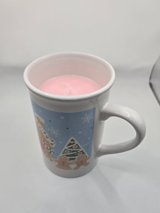 Holiday Upcycled Mug Candles